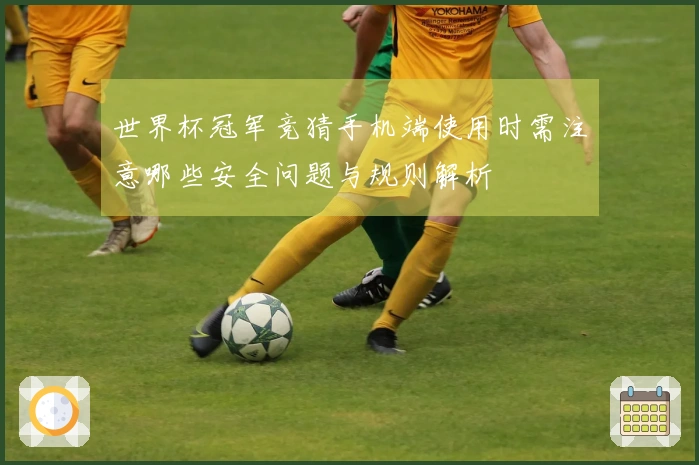 世界杯冠军竞猜手机端使用时需注意哪些安全问题与规则解析